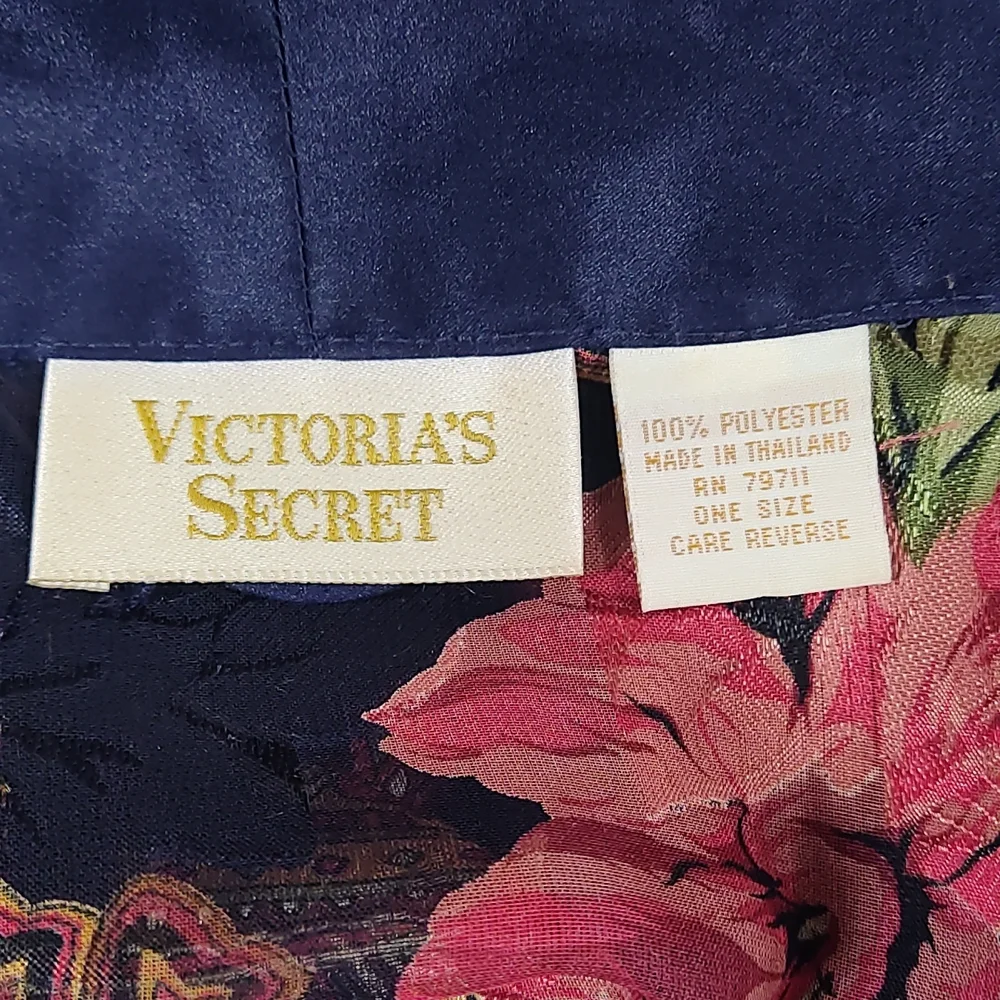 Vintage Victoria's Secret Gold Label Sheer Floral & Paisley Robe